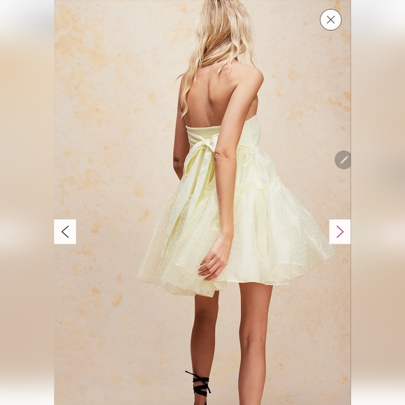 Free People Theo Summer Puff Mini Dress in Lightning Bolt - Picture 3 of 16